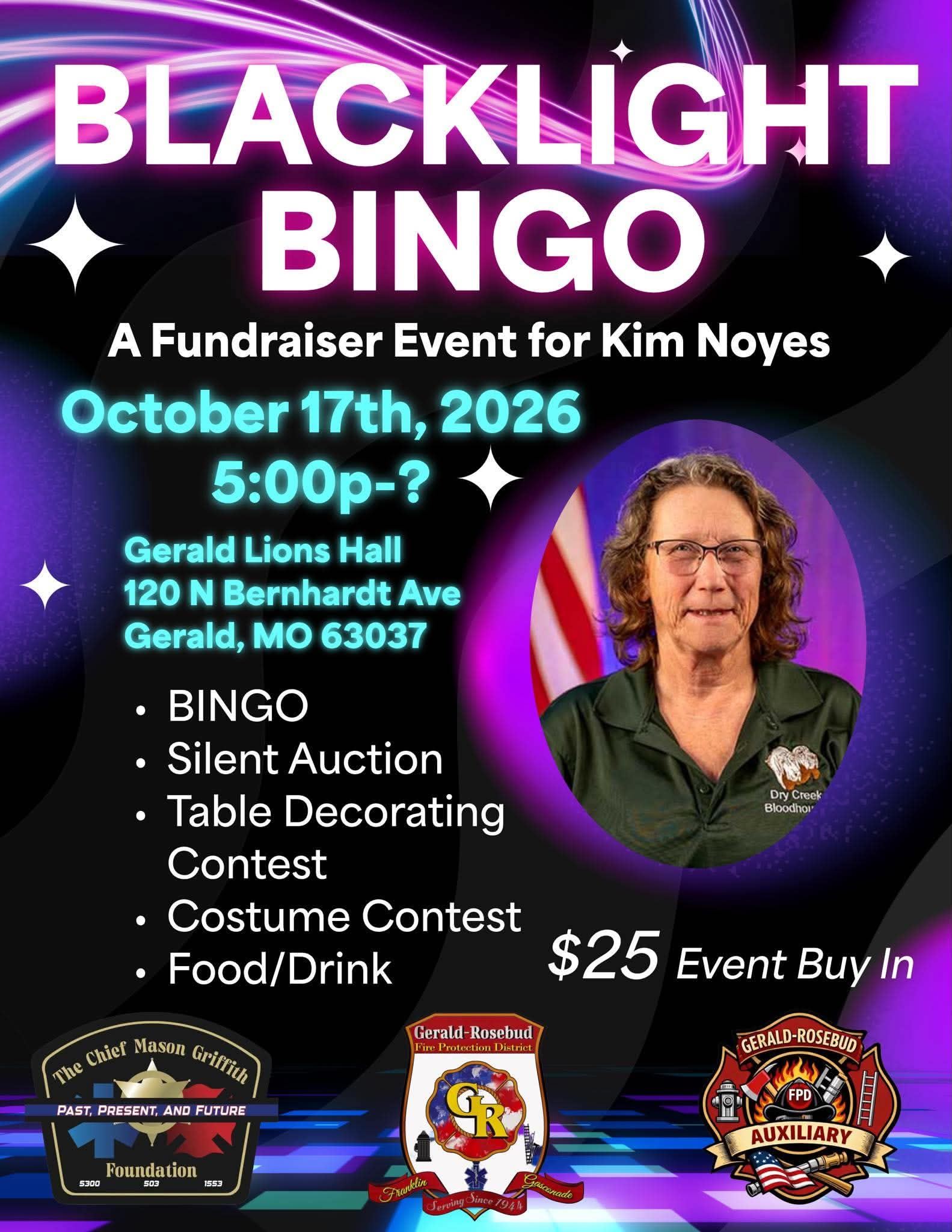 Kim Noyes Black Light Bingo Fundraiser