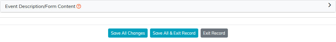 The buttons at the foot of the page: Save All Changes, Save All and Exit Record, and Exit Record