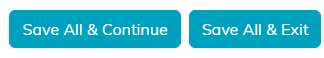 The Save All and Continue and Save All and Exit buttons on an auction item