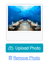 An auction item photo with the Upload Photo and Remove Photo controls