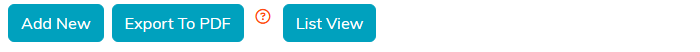 The Add New, Export To PDF and List View buttons above the calendar
