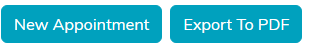 The New Appointment and Export To PDF buttons on Calendar View