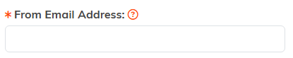 The From Email Address field on the Template Design tab