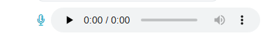 A voice message in Chatter shown as a small audio player with a play button