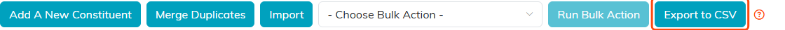 The Export to CSV button above the constituent list