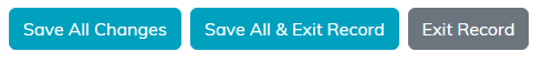 The Save All Changes, Save All and Exit Record, and Exit Record buttons