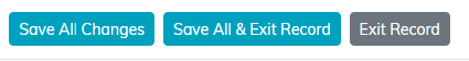 The Save All Changes, Save All and Exit Record, and Exit Record buttons