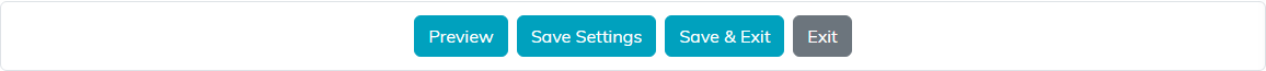 The buttons at the foot of the designer: Preview, Save Settings, Save and Exit, and Exit