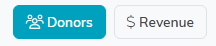 The Donors and Revenue buttons in the card header