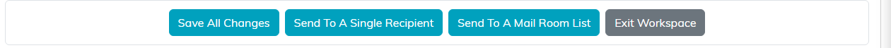 The Email Template Workspace buttons