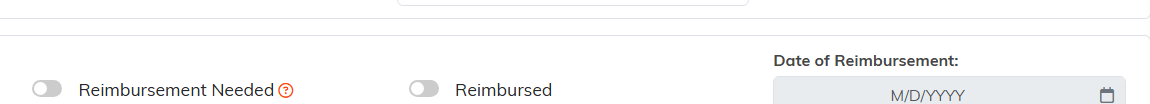 The Reimbursement Needed and Reimbursed switches with the date