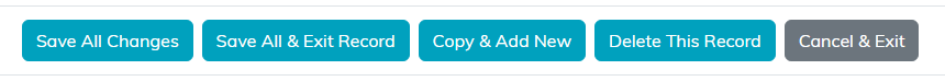 The five buttons at the bottom of the Expense Details tab