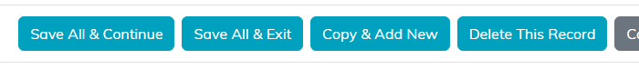 The buttons at the bottom of the donation record