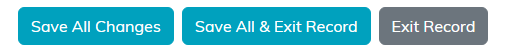 The Save All Changes, Save All and Exit Record, and Exit Record buttons