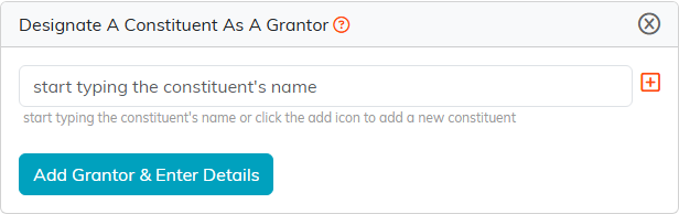 The Designate A Constituent As A Grantor window