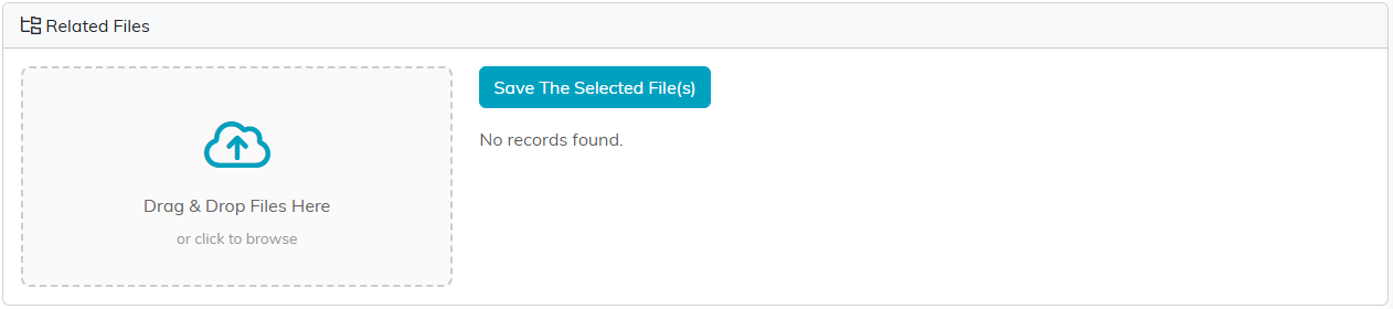 The Meeting Minutes Files page with the drag and drop upload area
