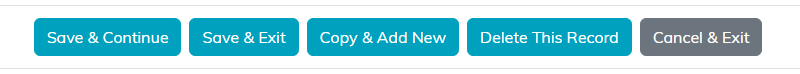 The buttons at the bottom of the Project Details page