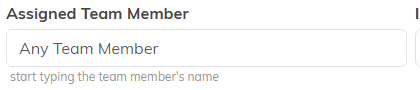 The Assigned Team Member filter in the Filter Programs panel