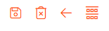 The title bar icons, including the floppy disk quick save