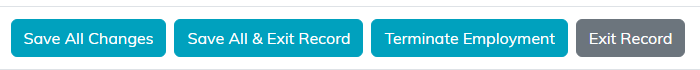 The button bar with Save All Changes, Save All and Exit Record, Terminate Employment and Exit Record