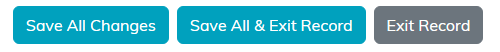 The Save All Changes, Save All and Exit Record and Exit Record buttons
