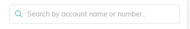 The account name or number search box