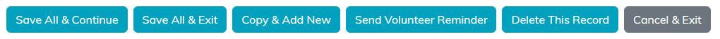 The six buttons at the bottom of the task record