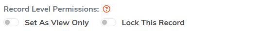 The Set As View Only and Lock This Record switches at the top of Campaign Details