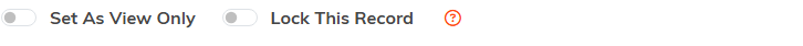 The Set As View Only and Lock This Record switches at the top of Precinct Details