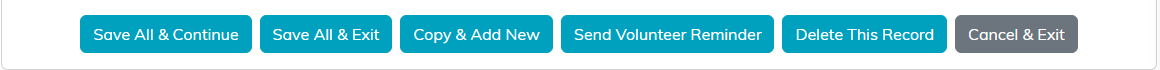 The six buttons at the bottom of the task record
