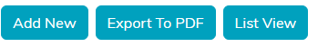 The Add New, Export To PDF and List View buttons above the calendar